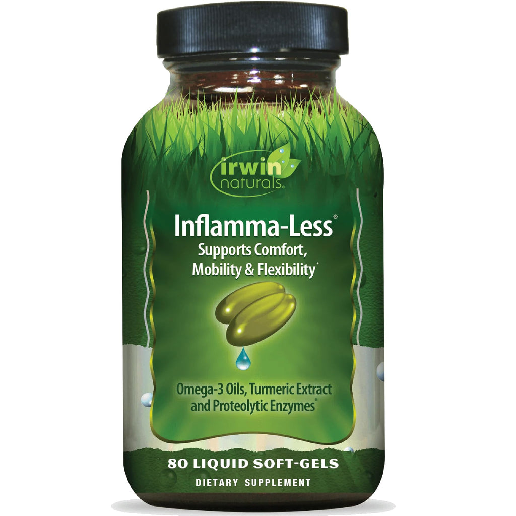 Irwin Naturals Inflamma-Less 80 Liquid Softgels – Comfort, Mobility & Flexibility