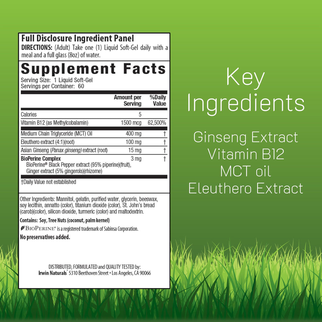 Irwin Naturals One-Per-Day Mega B-12 1500 mcg | Methylcobalamin Vitamin | Fast Absorption