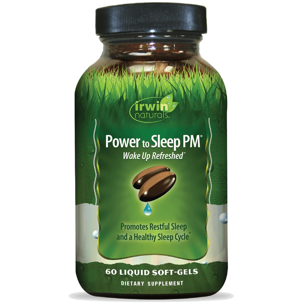 Irwin Naturals Power to Sleep PM - 60 Soft-Gels with Melatonin, GABA, Ashwagandha & L-Theanine (30 Servings)