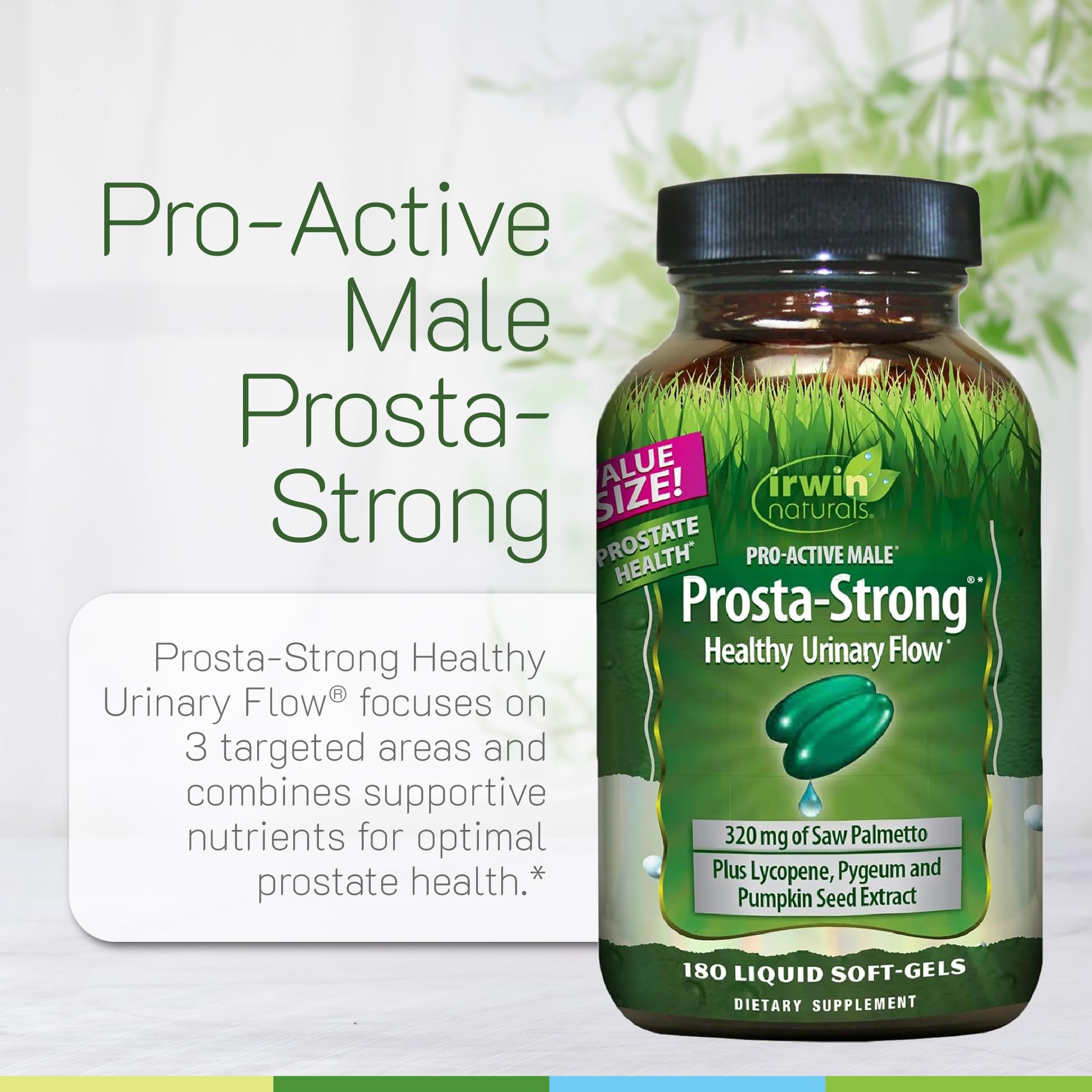 Irwin Naturals Prosta-Strong Prostate Health Support – Saw Palmetto, Lycopene
