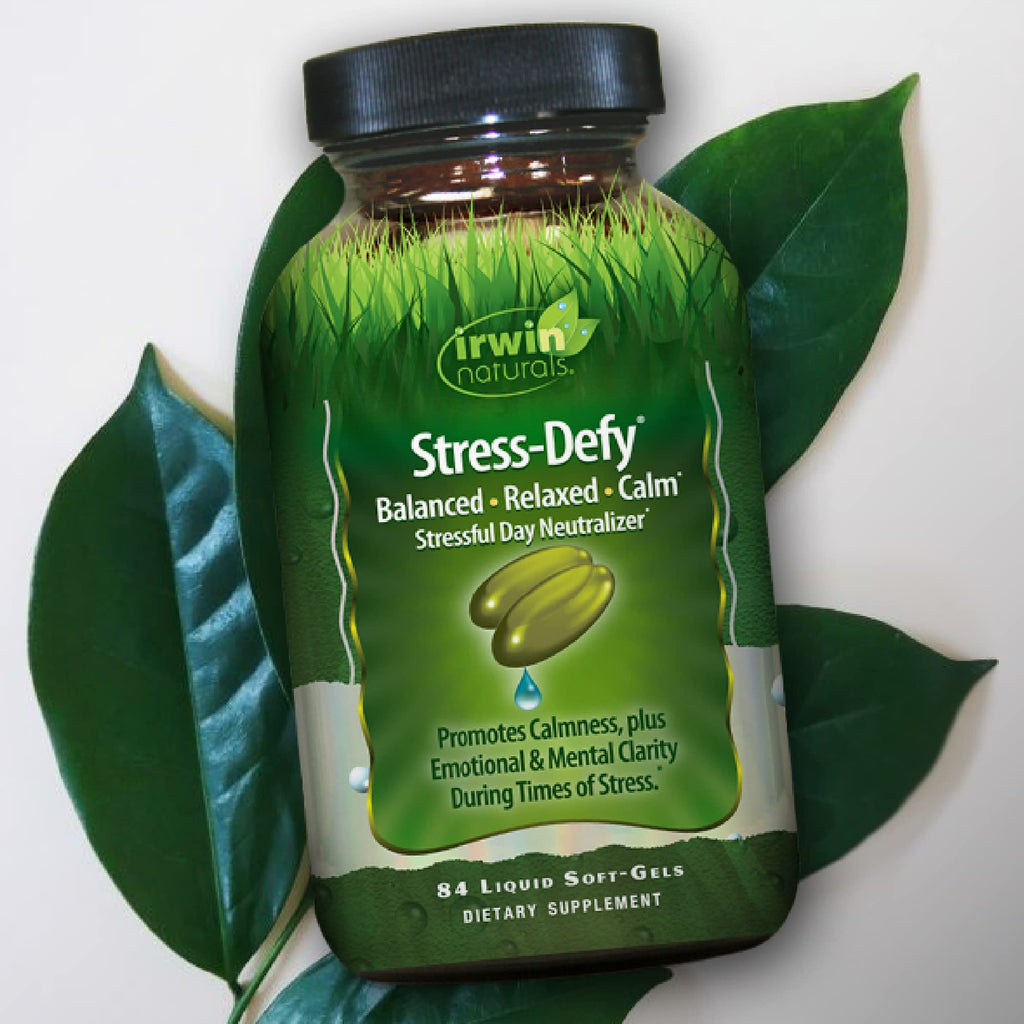 Irwin Naturals Stress-Defy: 84 Liquid Soft-Gels for Calm & Relaxation