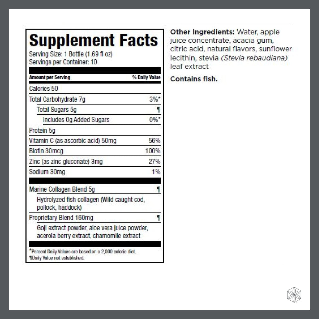 Isagenix Collagen Elixir - Marine Collagen Peptides, Vitamin C, Zinc & Biotin (50 mL)