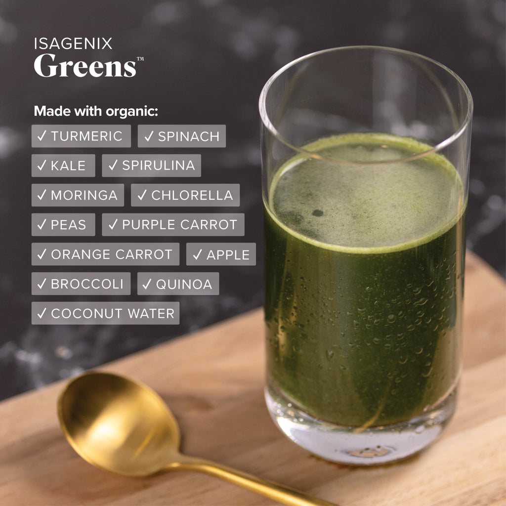 Isagenix Moringa Greens - Green Drink Powder with Antioxidants (Non-GMO, 10.6 oz, 30 Servings)