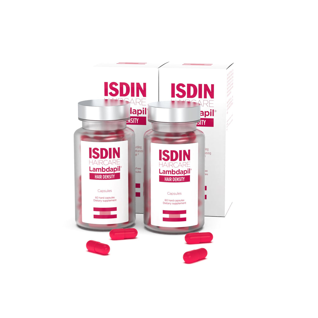 ISDIN Lambdapil Hair Density Capsules | Hair-Thickening Vitamins, 120 Caps (2-Month Supply)