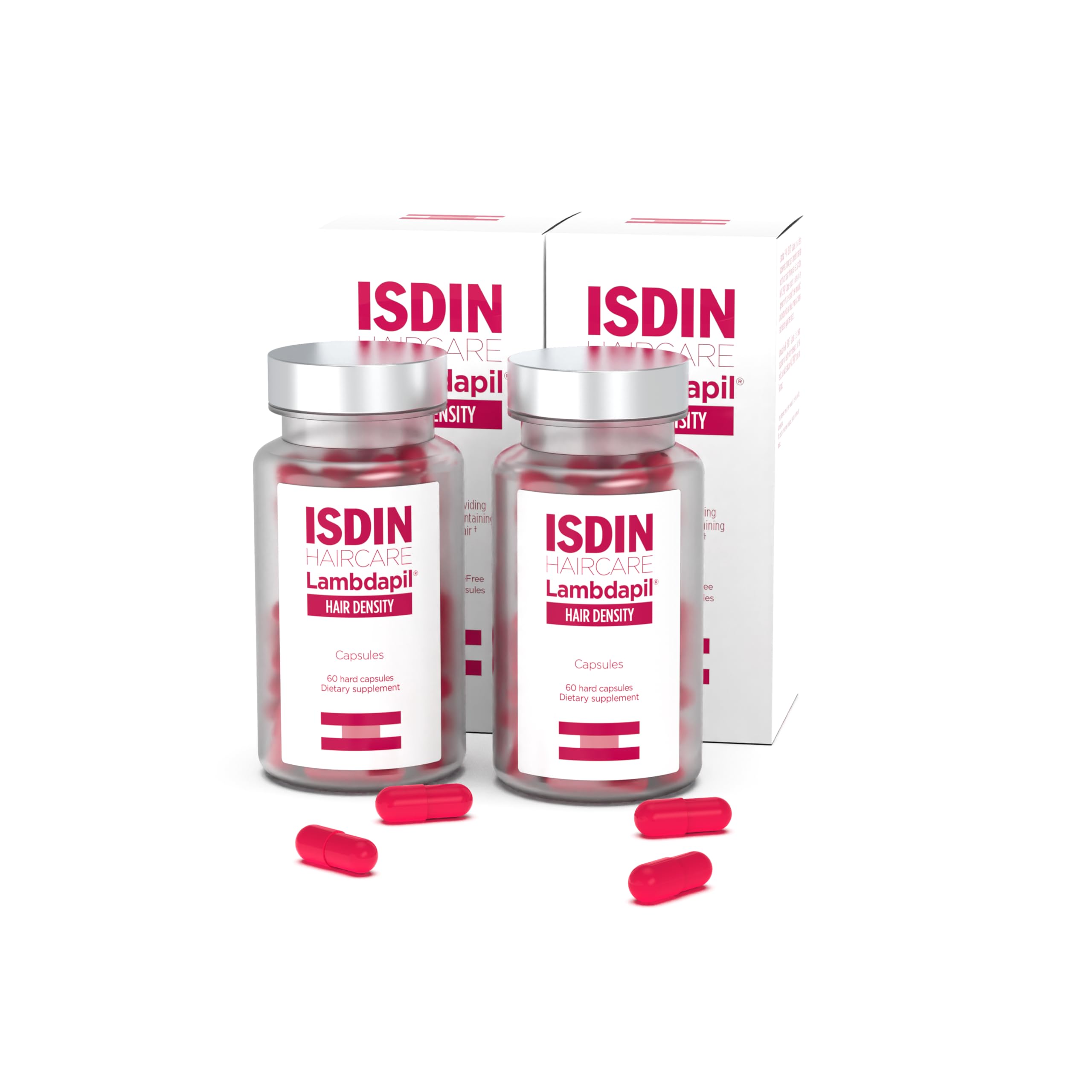 ISDIN Lambdapil Hair Density Capsules | Hair-Thickening Vitamins, 120 Caps (2-Month Supply)