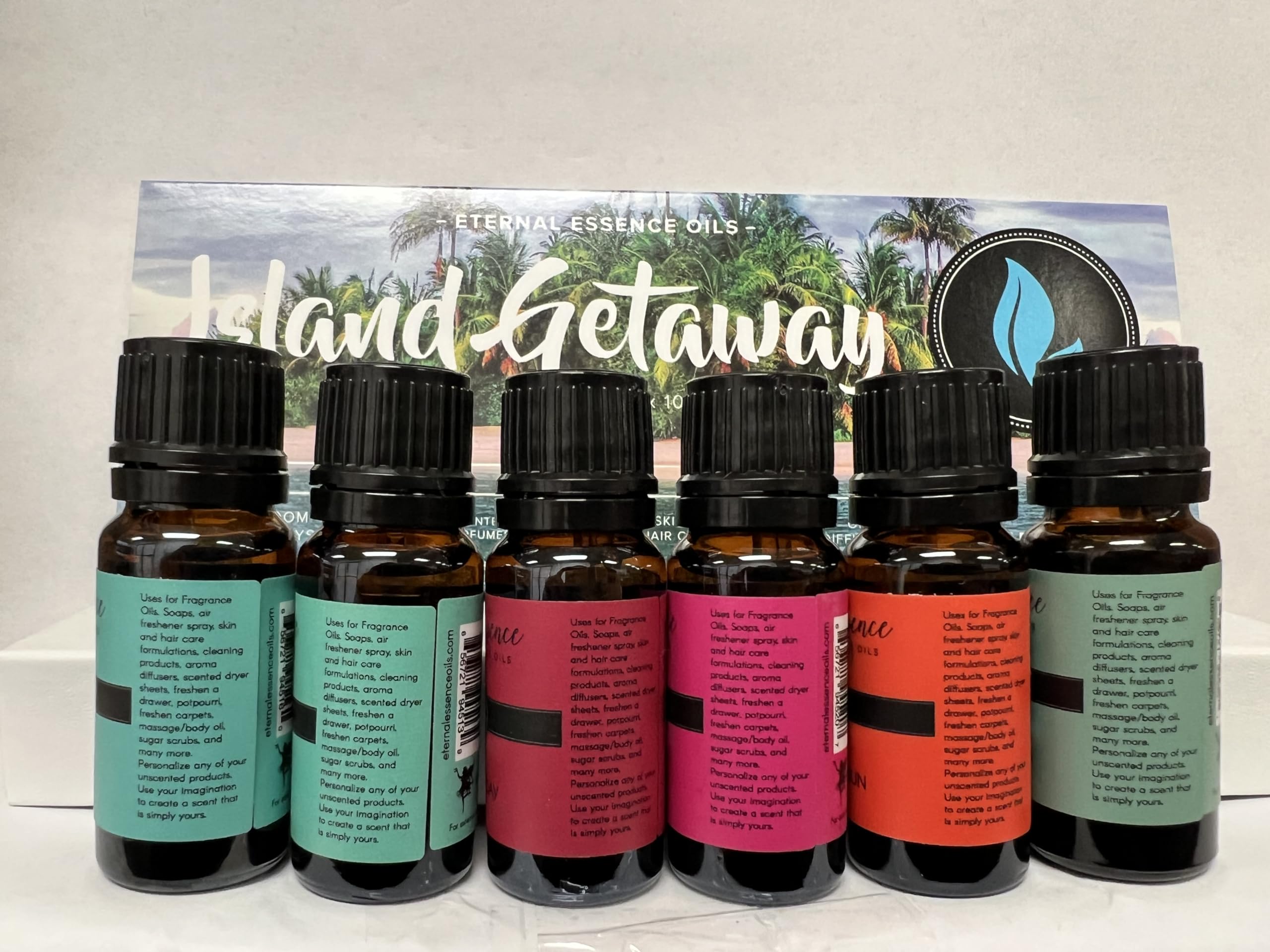 Eternal Essence Oils Island Getaway Set – 6 Premium Fragrance Oils (10ml each)
