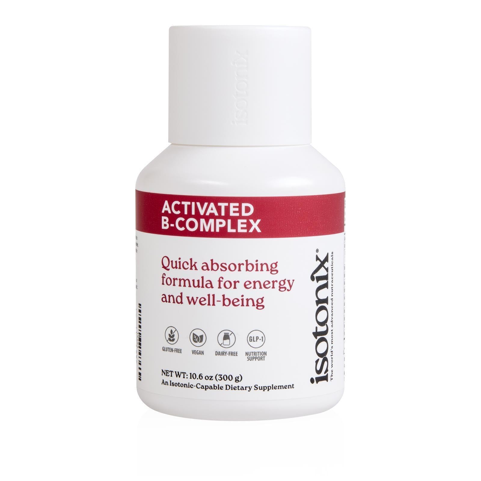 Isotonix Activated B Complex – Vegan B Vitamin Supplement for Energy, Stress Relief & Nervous System Health – Isotonic Drinkable Formula – 90 Servings