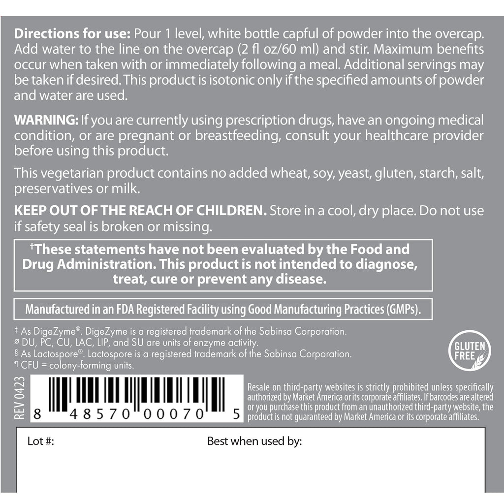 Isotonix® Digestive Enzymes with Probiotics | DigeZyme® Multi-Enzyme Complex & Lactospore® Bacillus Coagulans | Nutrient Absorption, Gut Balance & Digestive Health | Vegan, Gluten-Free | 90 Servings