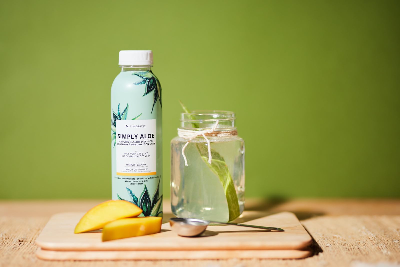 It Works! Simply Aloe Mango – 15.2oz Aloe Vera Juice for Digestion