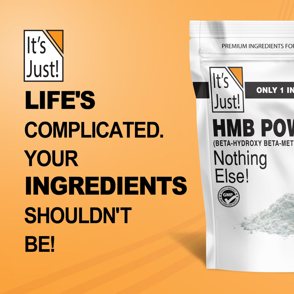 It's Just! HMB Powder 250g – Calcium HMB, Gluten Free, Keto Friendly