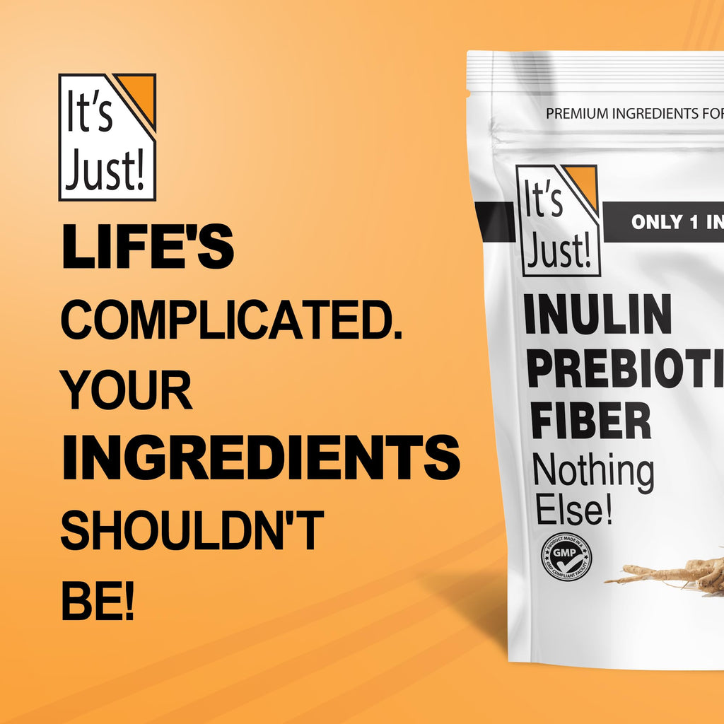 It's Just! Inulin Prebiotic Fiber Sweetener — Natural Chicory Root Powder, 4 lb (Belgium Product)