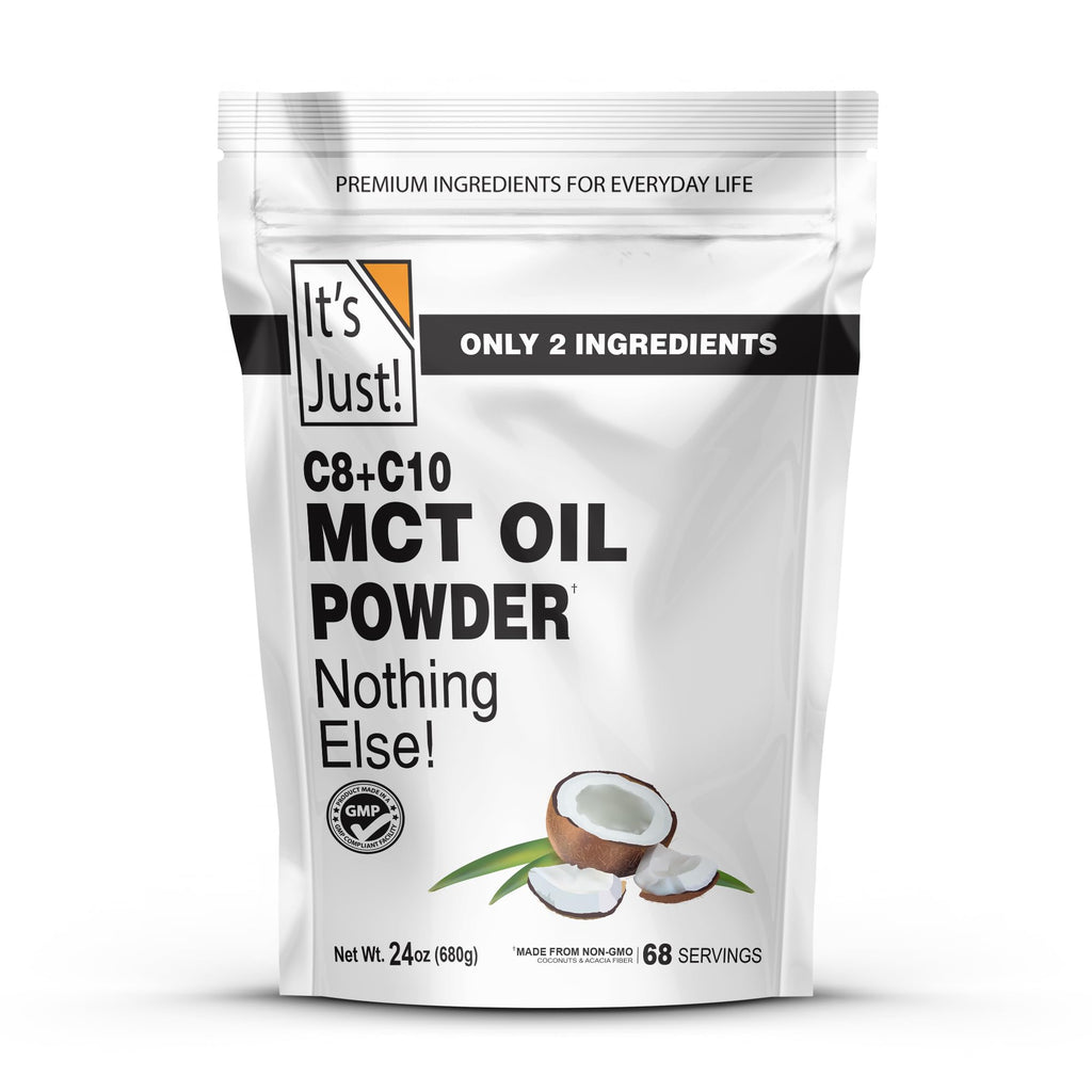 It's Just MCT Oil Powder with Prebiotic Fiber — 1.5lb, 70% C8 / 30% C10, Fast Fuel for Body & Brain, Keto Coffee Creamer, Non-GMO, Heavy Metal Tested