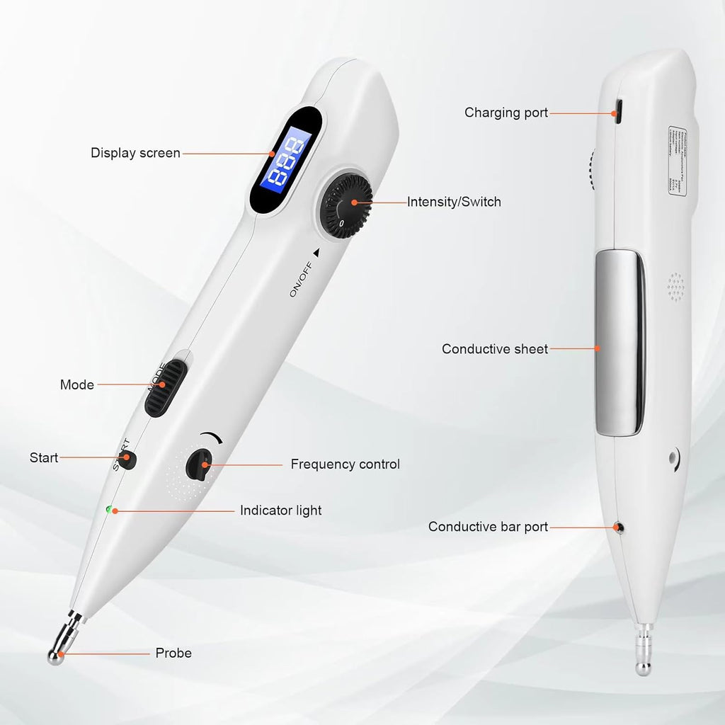 iVOLCONN Electronic Acupuncture Pen – Pain Relief, Meridian Energy, 20 Levels, 3 Modes, Rechargeable