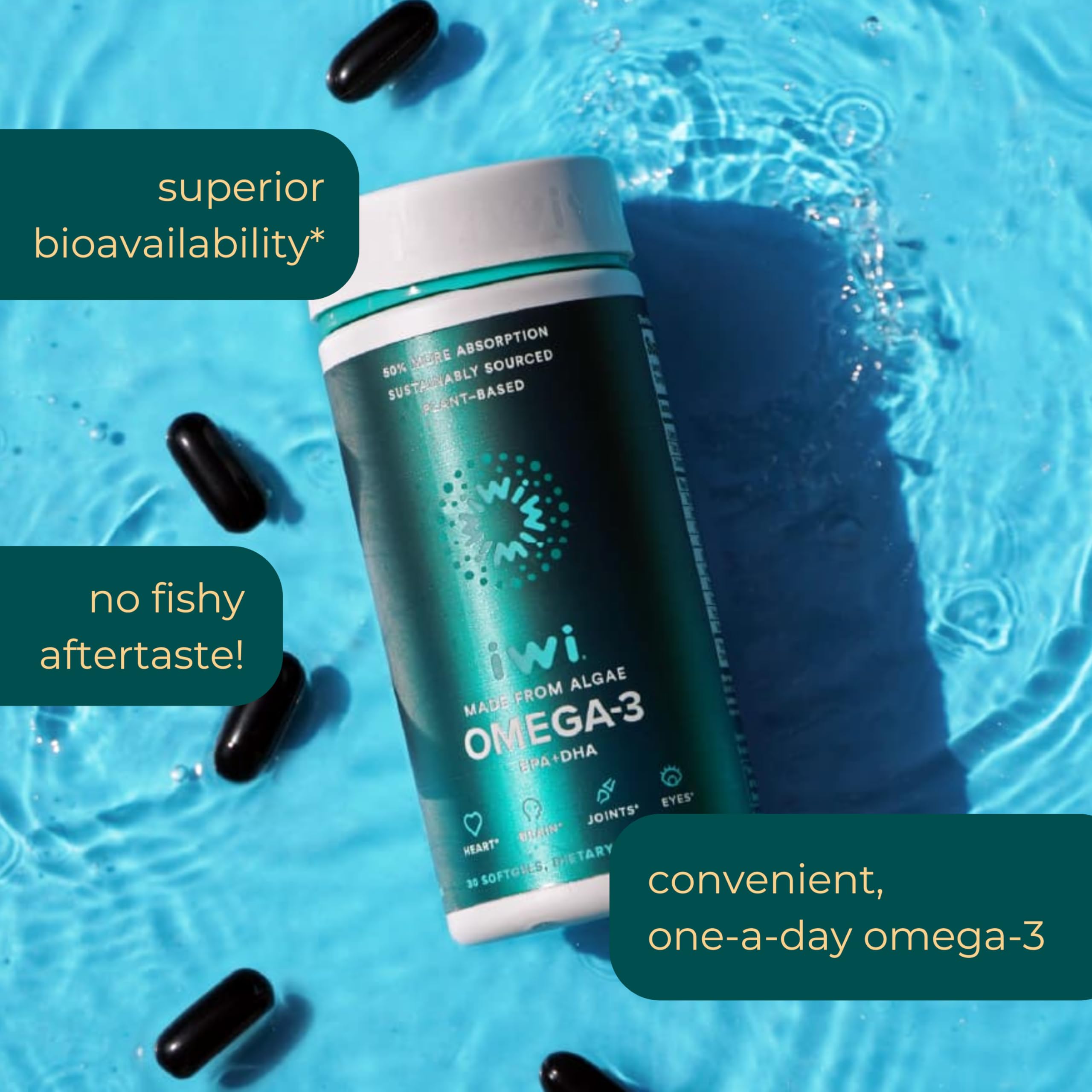 Iwi Omega-3 Vegan Algae Omega-3 - 30 Softgels | EPA + DHA