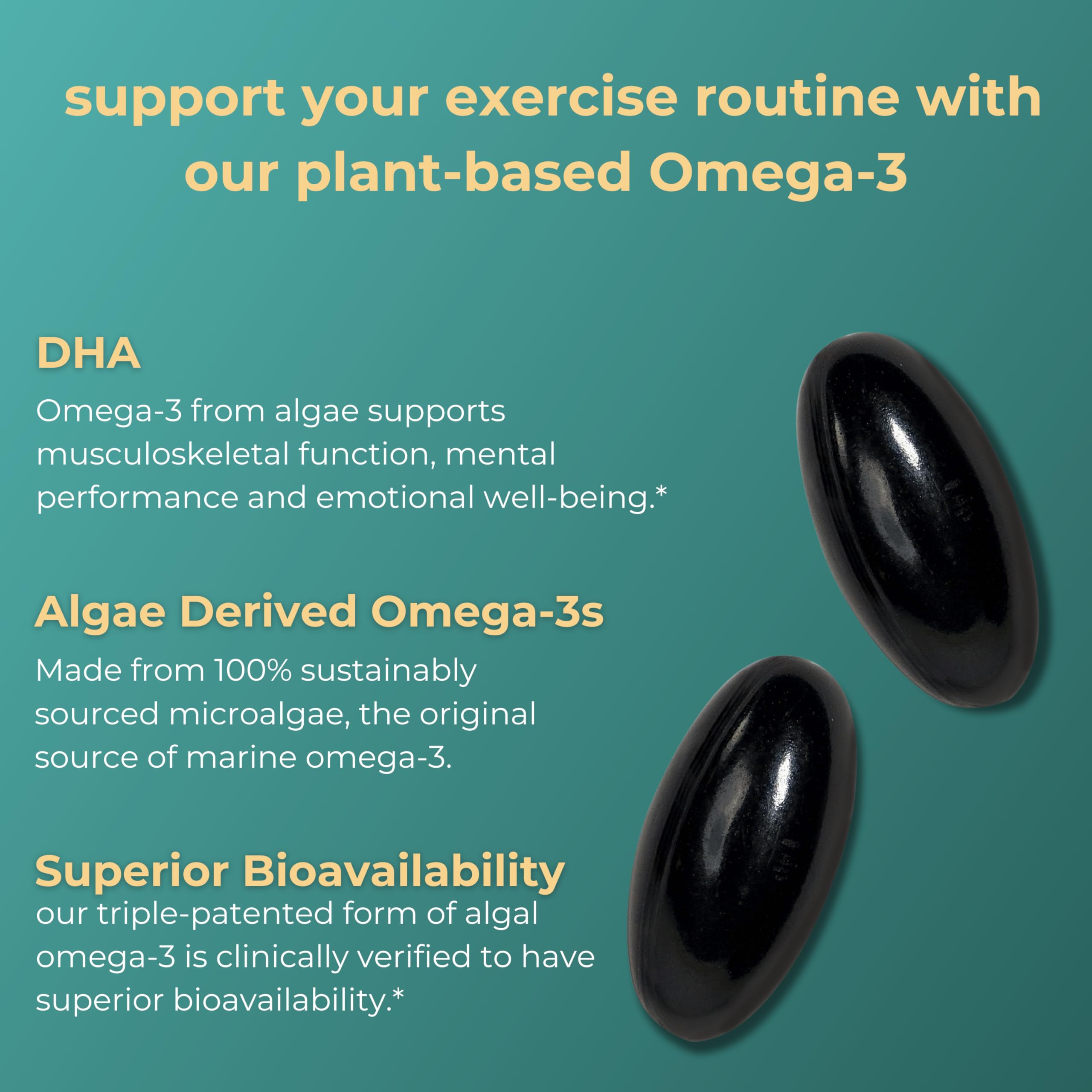 Iwi Omega-3 Sport: Plant-Based Algae DHA, 60 Softgels