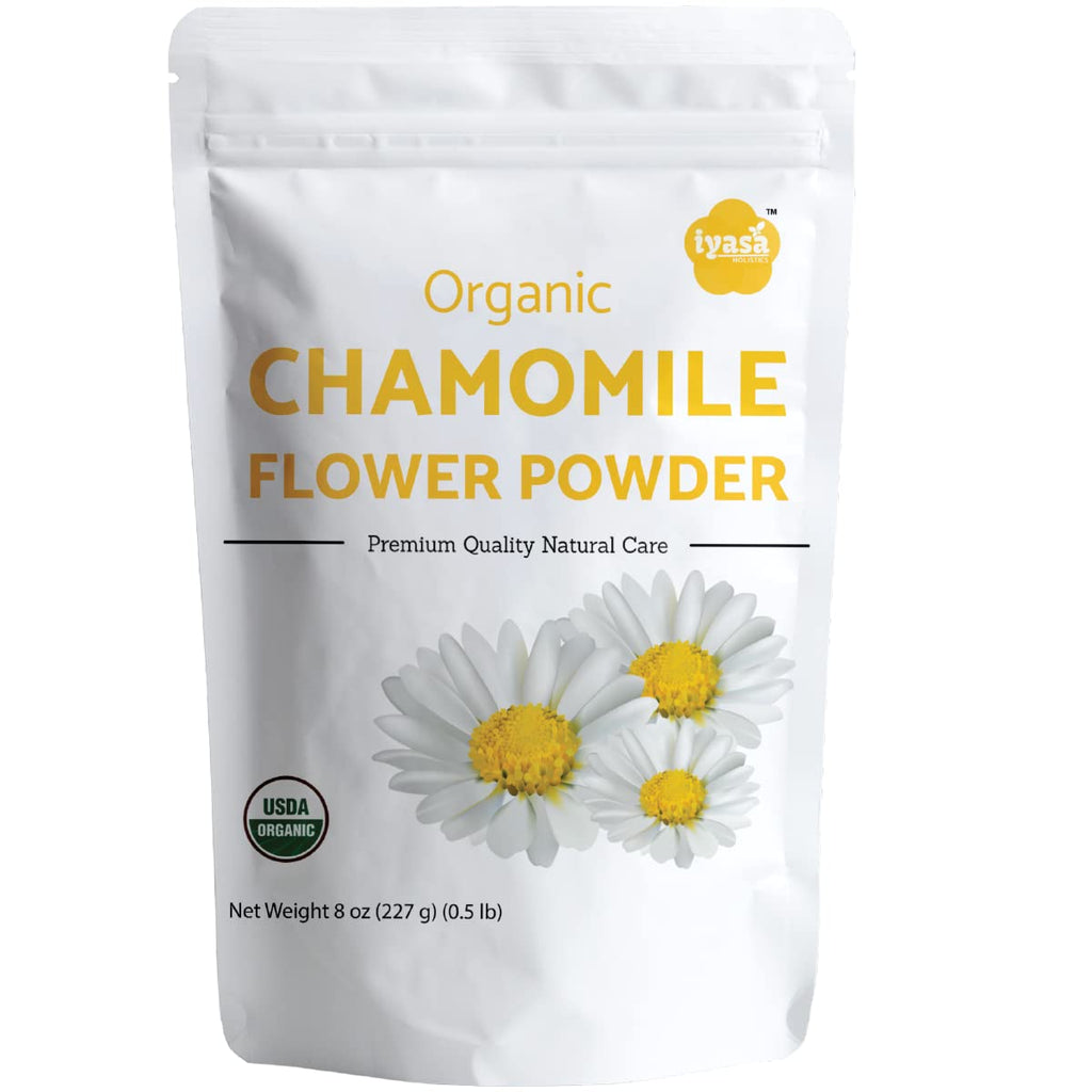 Iyasa Organic Chamomile Powder – Food Grade, 8 oz (223 g)