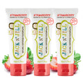 Jack N' Jill Natural Toddler Toothpaste - Fluoride Free, 40% Xylitol, Strawberry, BPA Free (Pack of 3) 1.76 oz