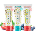 Jack N' Jill Natural Fluoride-Free Toothpaste for Babies & Kids – 40% Xylitol, Strawberry & Blueberry (3 x 1.76 oz)