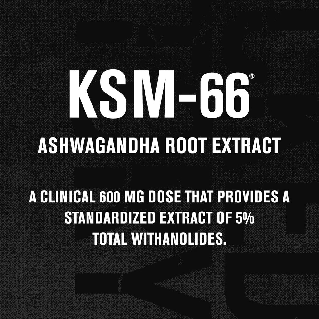 Jacked Factory KSM-66 Ashwagandha Root Extract - 60 Veggie Capsules | 5% Withanolides