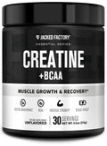 Jacked Factory Creatine + BCAAs – Creatine Monohydrate + BCAA Powder (30 Servings, Unflavored)