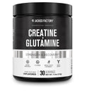 Jacked Factory Creatine + Glutamine – Creatine Monohydrate + L-Glutamine for Muscle Recovery, Strength, and Gut Health | 30 Servings, Unflavored