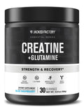 Jacked Factory Creatine + Glutamine – 30 Servings, Blue Raspberry | Muscle Recovery & Strength