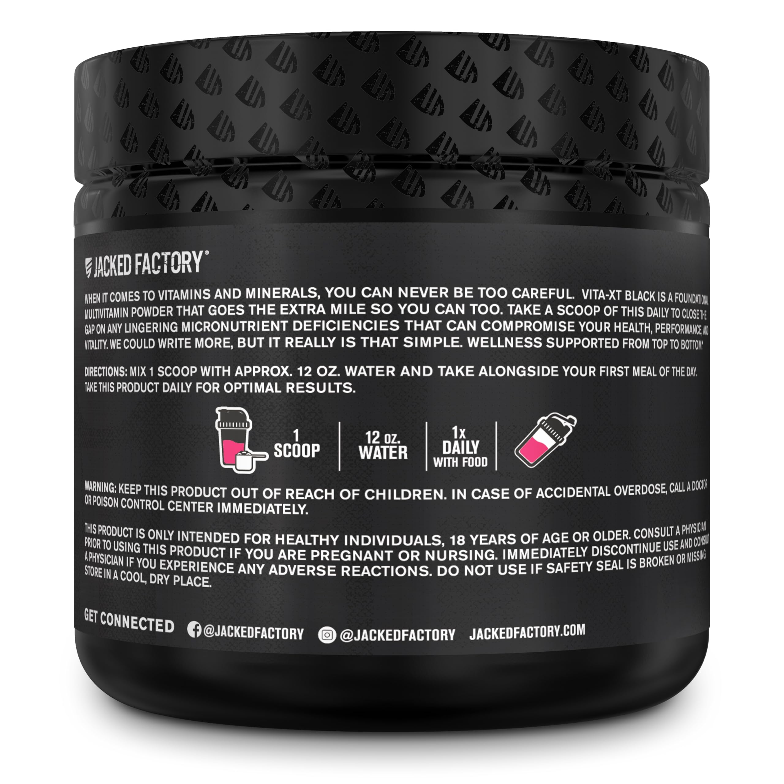 Jacked Factory Vita XT Performance Vitamin Powder – Daily Multivitamin for Men | Strawberry Lemonade, 30 Servings