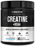 Jacked Factory Creatine + BCAAs – Creatine Monohydrate + BCAA Powder (Blue Raspberry, 30 Servings)