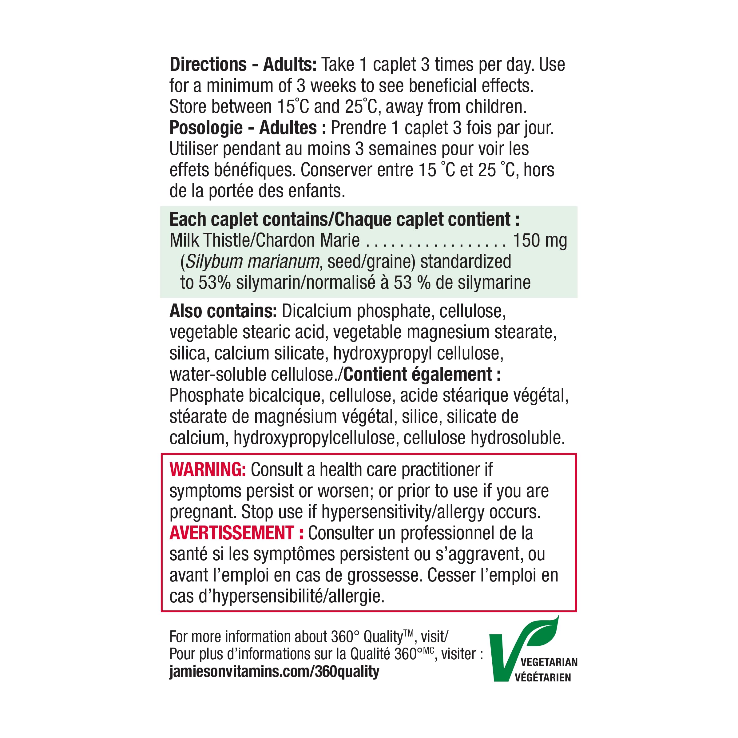 Jamieson Milk Thistle Bonus for Liver - 90 Caplets | Supports Liver Health