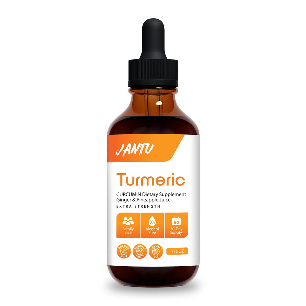Jantu Liquid Turmeric Curcumin Drops with Ginger & Black Pepper – 480mg