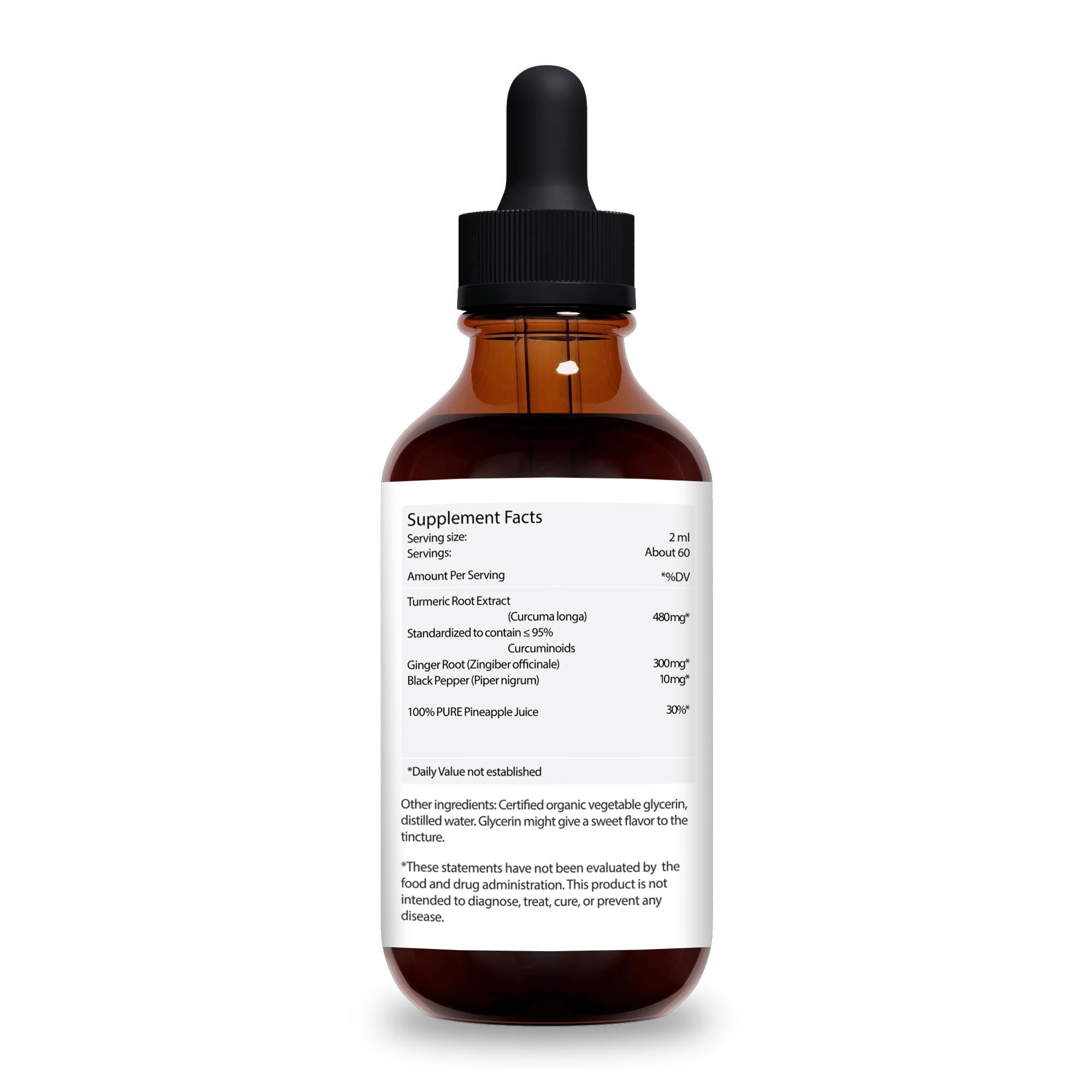 Jantu Liquid Turmeric Curcumin Drops with Ginger & Black Pepper – 480mg