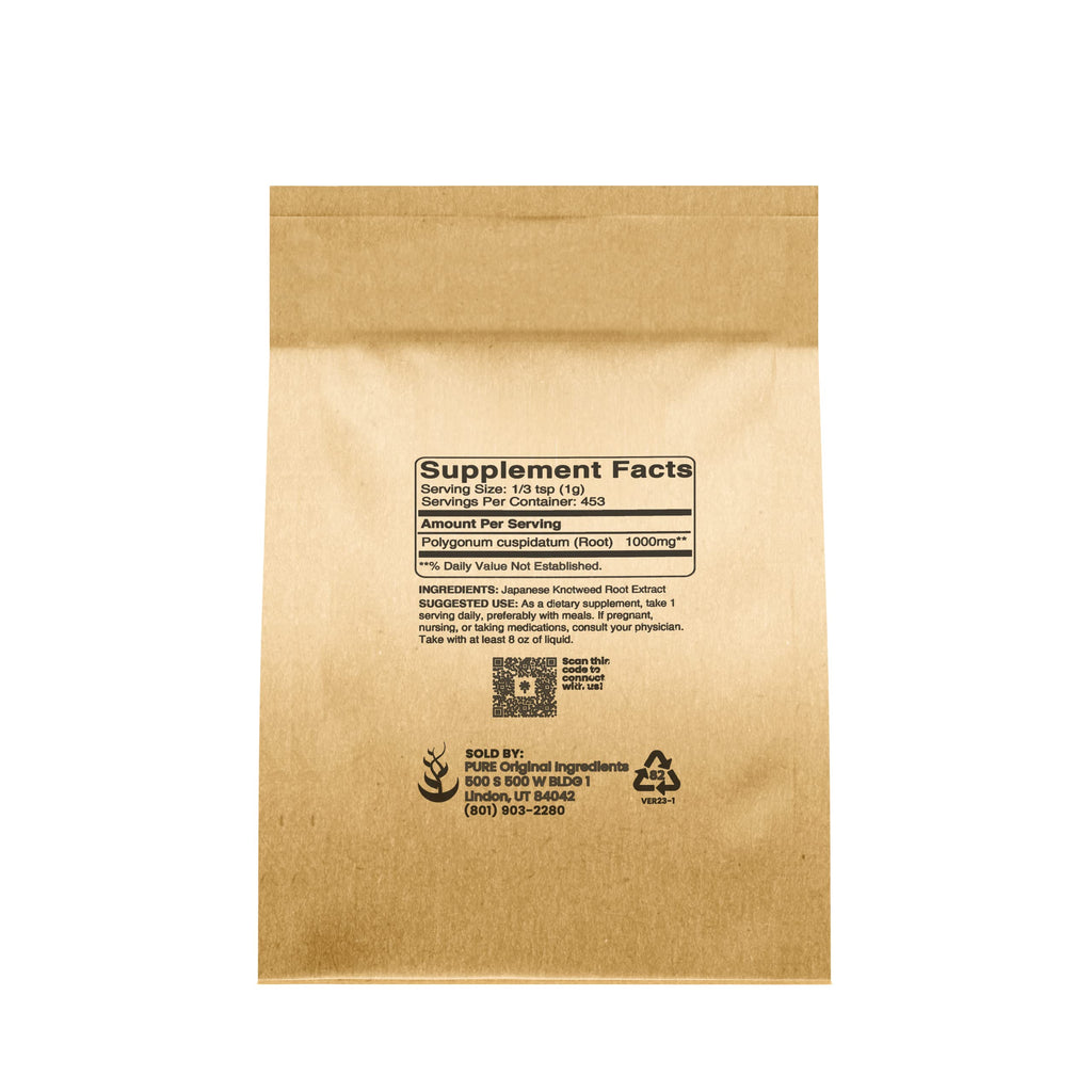 Pure Original Ingredients Japanese Knotweed Powder (1lb) - Hu Zhang Fen - Gluten-Free Traditional Supplement