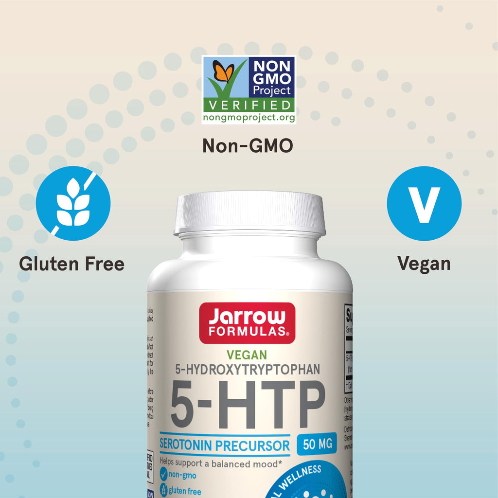 Jarrow Formulas 5-HTP 100 mg – 90 Veggie Capsules | 90 Day Supply