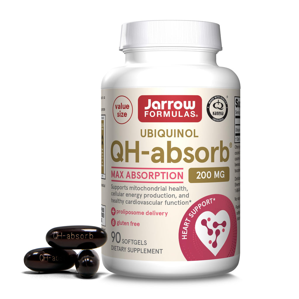 Jarrow Formulas CoQ10 200mg Softgels – Ubiquinol CoQ10 for Cardiovascular Support | 90 Softgels