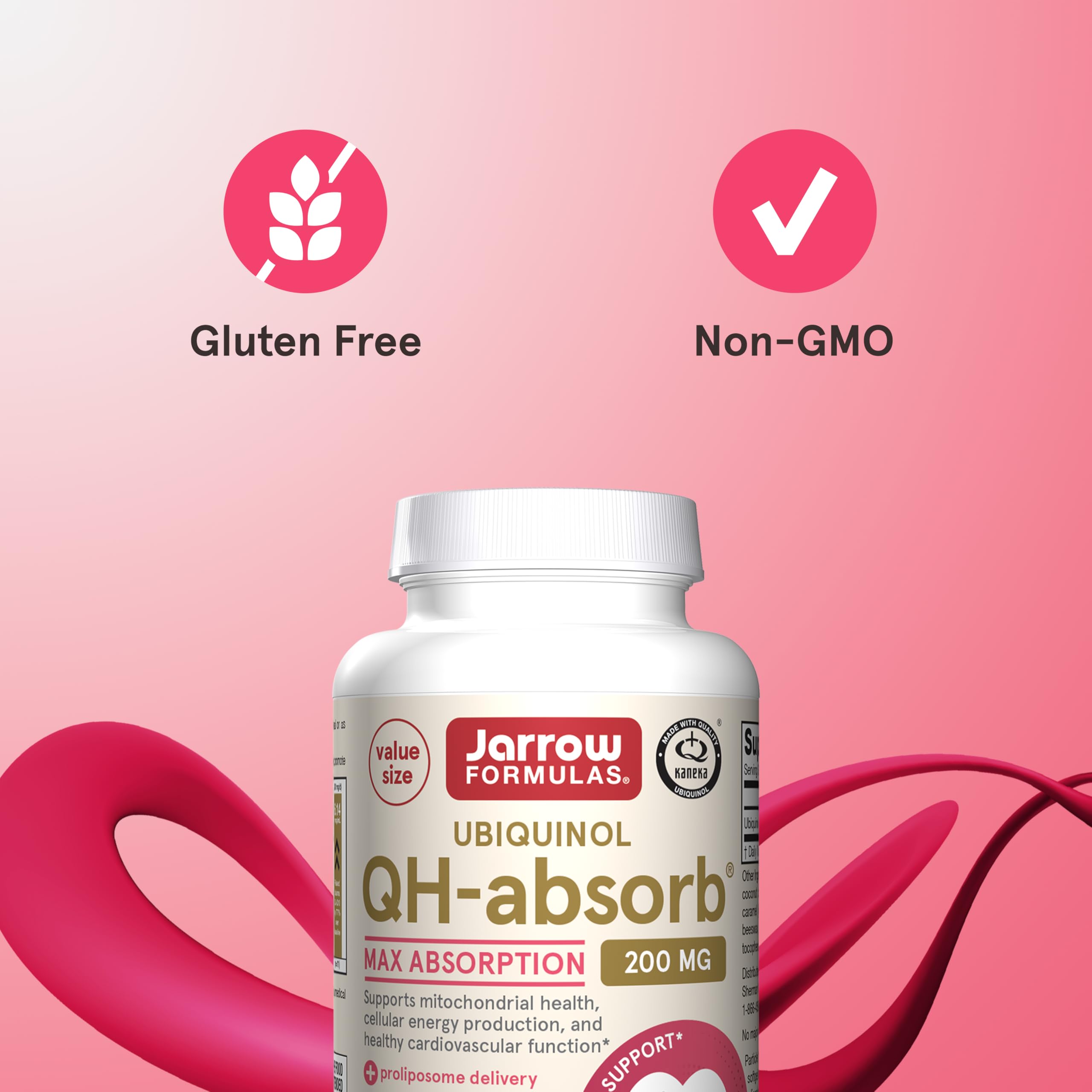 Jarrow Formulas CoQ10 200mg Softgels – Ubiquinol CoQ10 for Cardiovascular Support | 90 Softgels