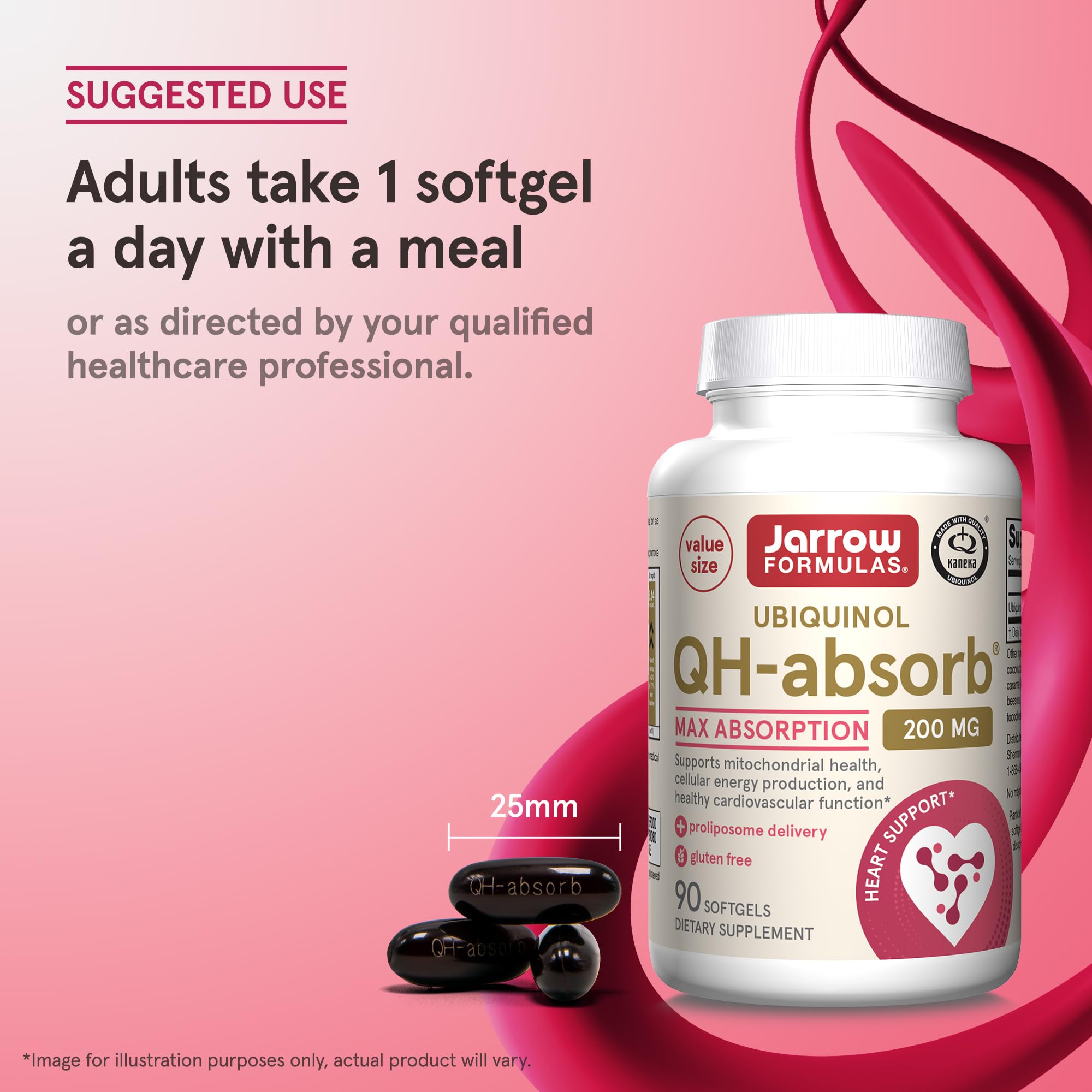 Jarrow Formulas CoQ10 200mg Softgels – Ubiquinol CoQ10 for Cardiovascular Support | 90 Softgels
