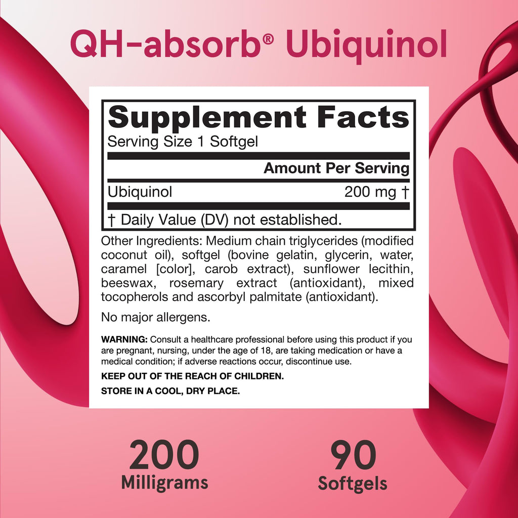 Jarrow Formulas CoQ10 200mg Softgels – Ubiquinol CoQ10 for Cardiovascular Support | 90 Softgels