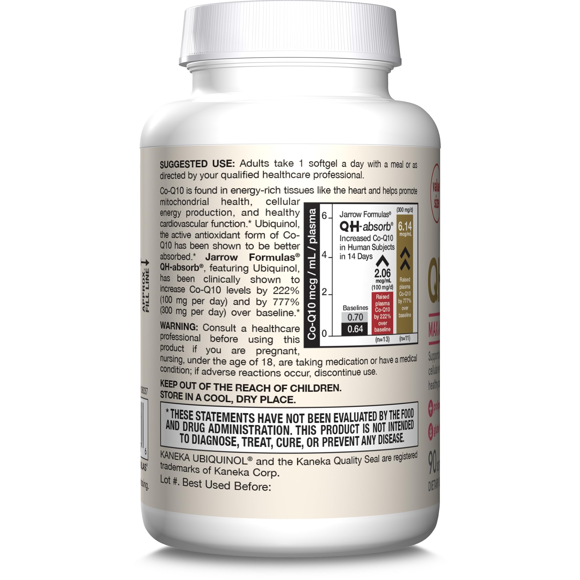Jarrow Formulas CoQ10 200mg Softgels – Ubiquinol CoQ10 for Cardiovascular Support | 90 Softgels