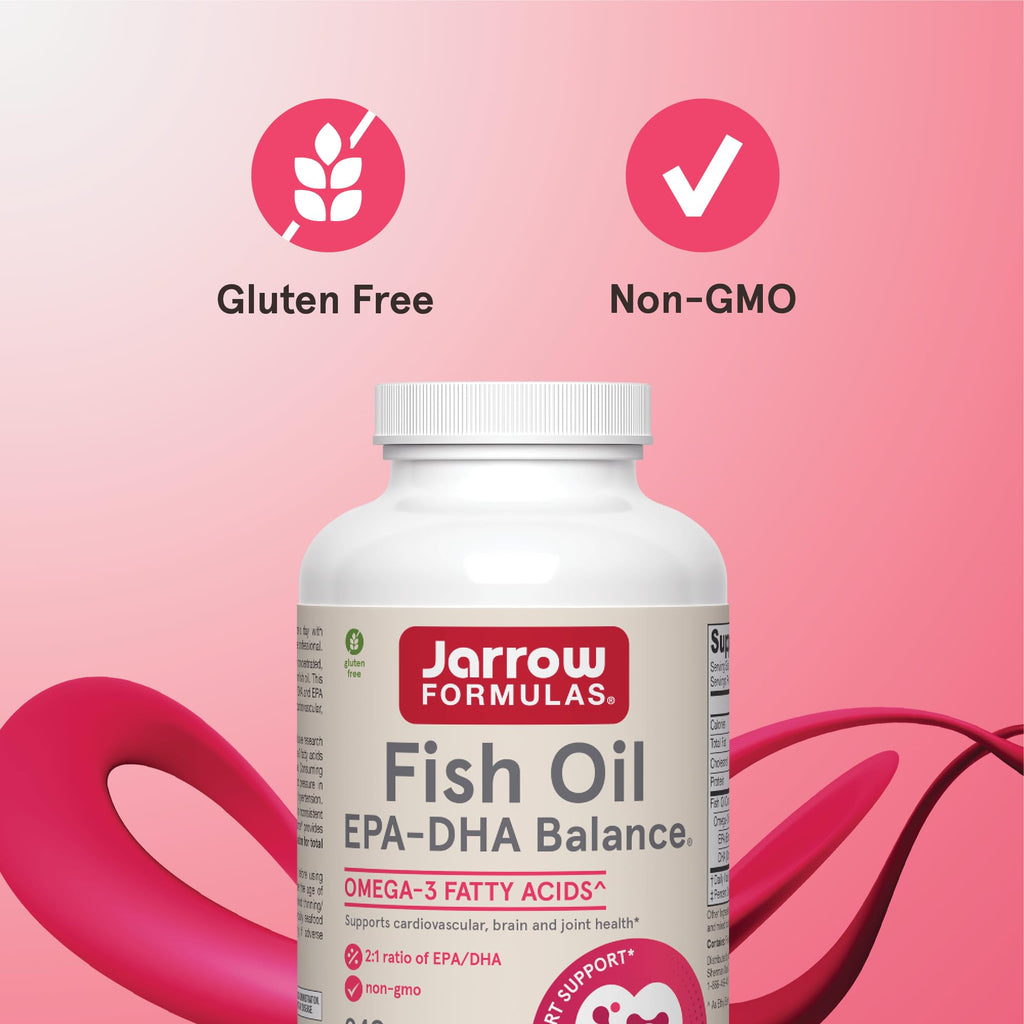 Jarrow Formulas EPA-DHA Balance, 1,200 mg Omega-3, 240 Softgels | Brain & Joint Support