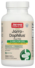 JARROW FORMULAS Jarro-Dophilus + FOS, 300 CT – Probiotic Supplement
