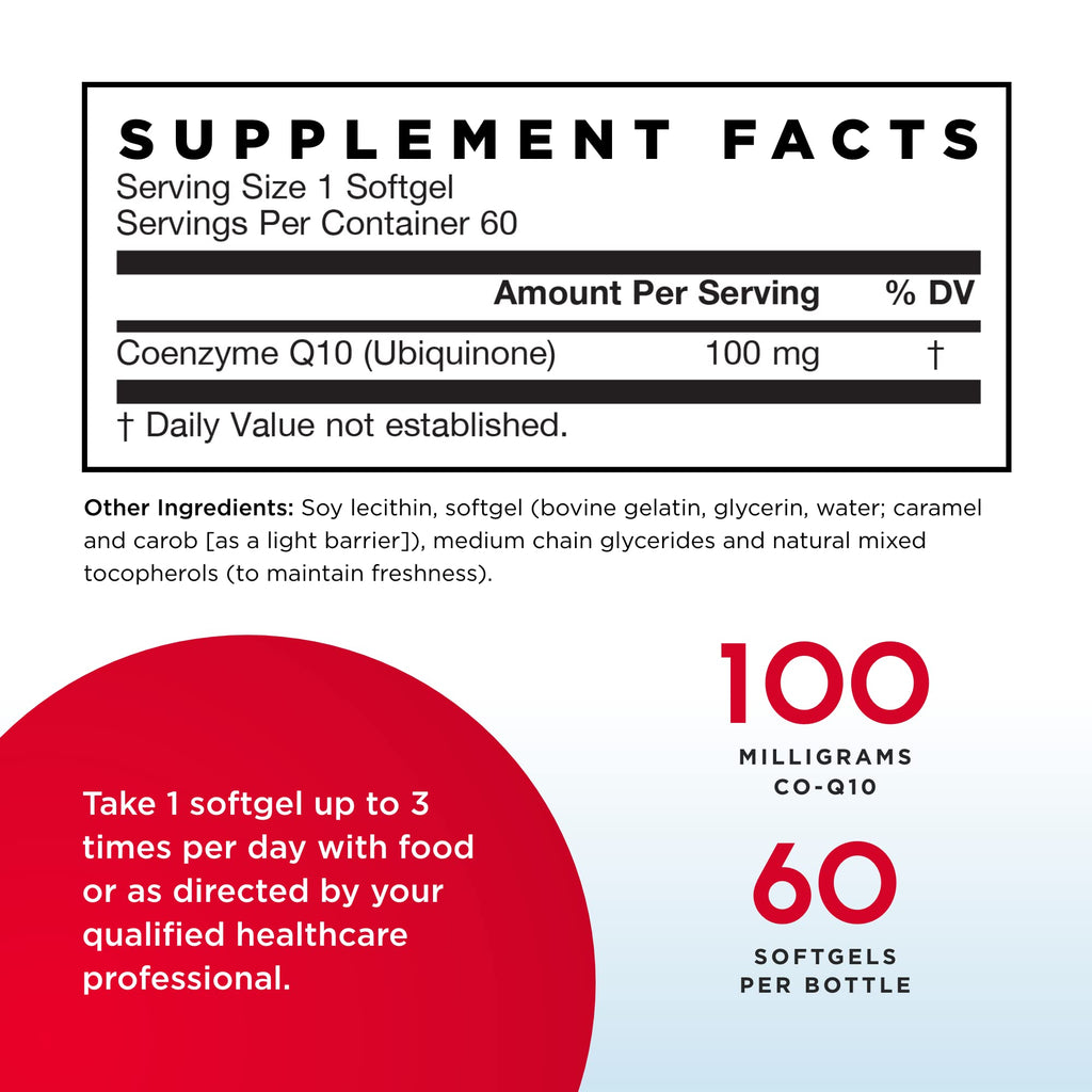 Jarrow Formulas Q-Absorb Co-Q10 100 mg | 60 Softgels, Pack of 2