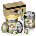 Jasmine&Musk&Sandalwood Scented Candle Set | 2Pack 16oz 80H Burn Time,8% Essential Oils | Smoke-Free Pure Soy Wax | Aromatherapy for Relaxing,Yoga Meditation Spa,Gift Set for Men/Women/Father's Day