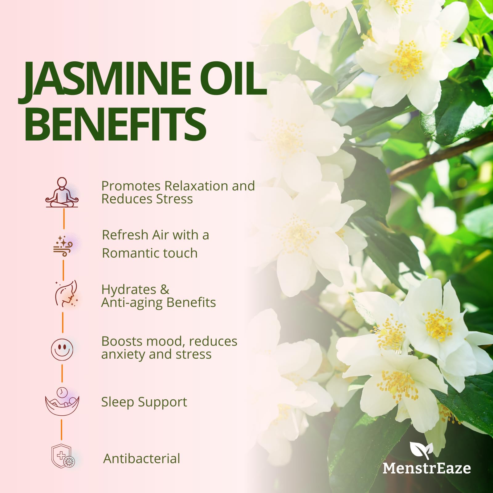 Skin Safe Jasmine Essential Oil – 100% Pure & Natural, 10ml (Therapeutic Grade) for Diffusers