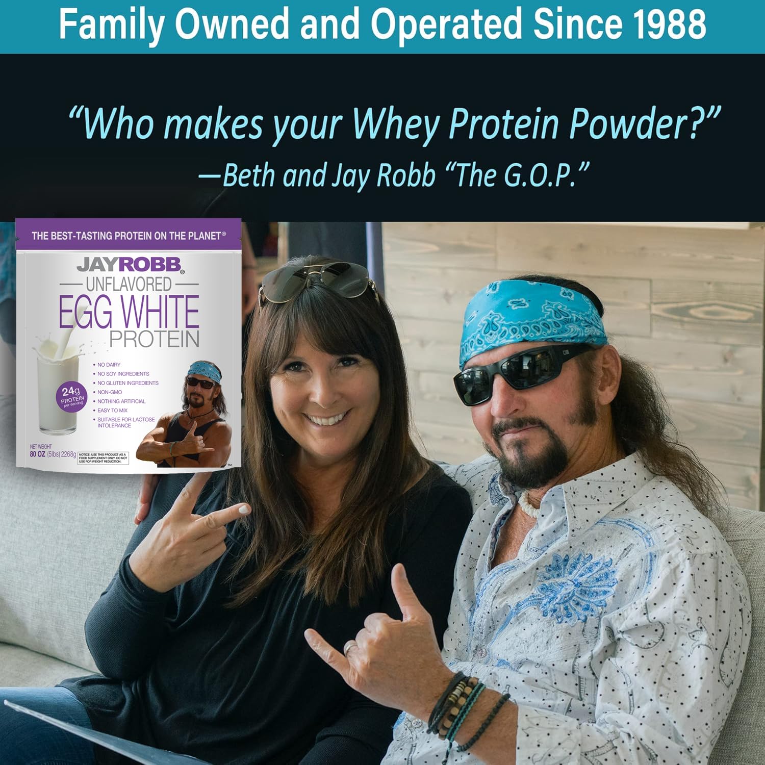 JAYROBB Unflavored Egg White Protein — 80 oz / 5 lb Bag | 24g Protein per Serving