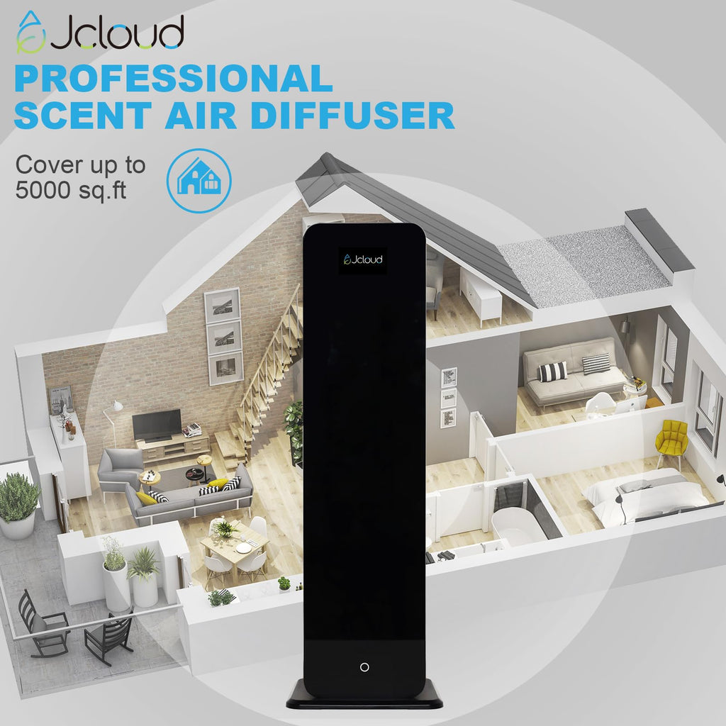 JCLOUD Upgrade Floor-Standing Scent Air Machine | 5000 Sq Ft Waterless Diffuser with Bluetooth App