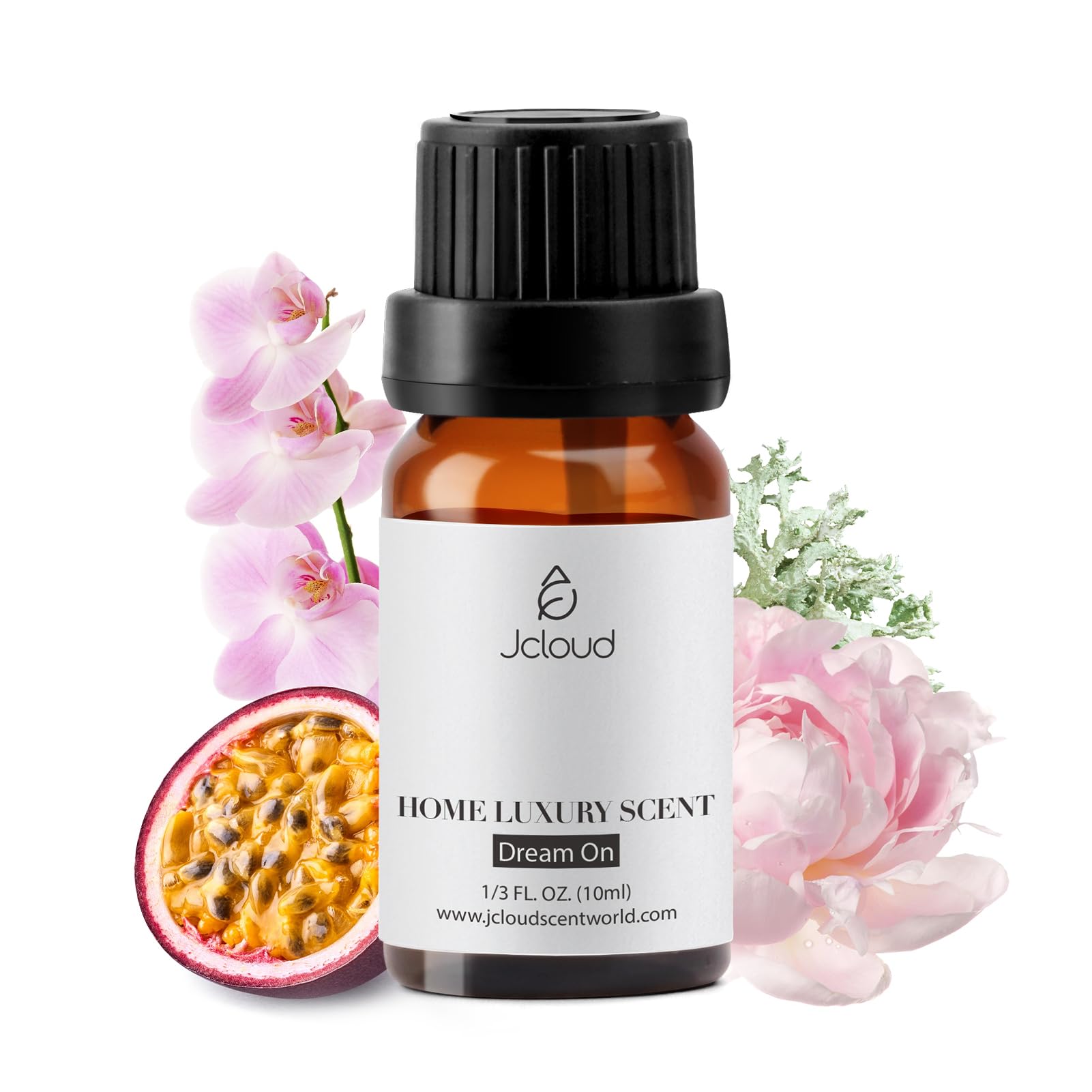 JCLOUD Dream On Essential Oil for Diffuser – Luxury Hotel Scent with Passion Fruit, Peony & Orchid (10mL)