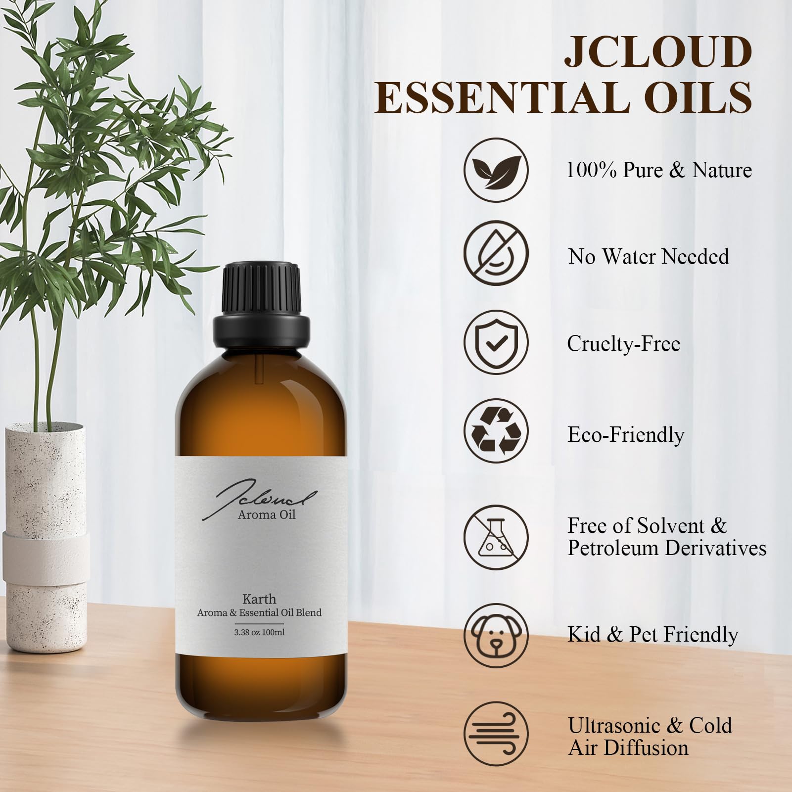 JCLOUD Karth Essential Oil for Air Machine | Hotel Scent Diffuser Oil 100mL