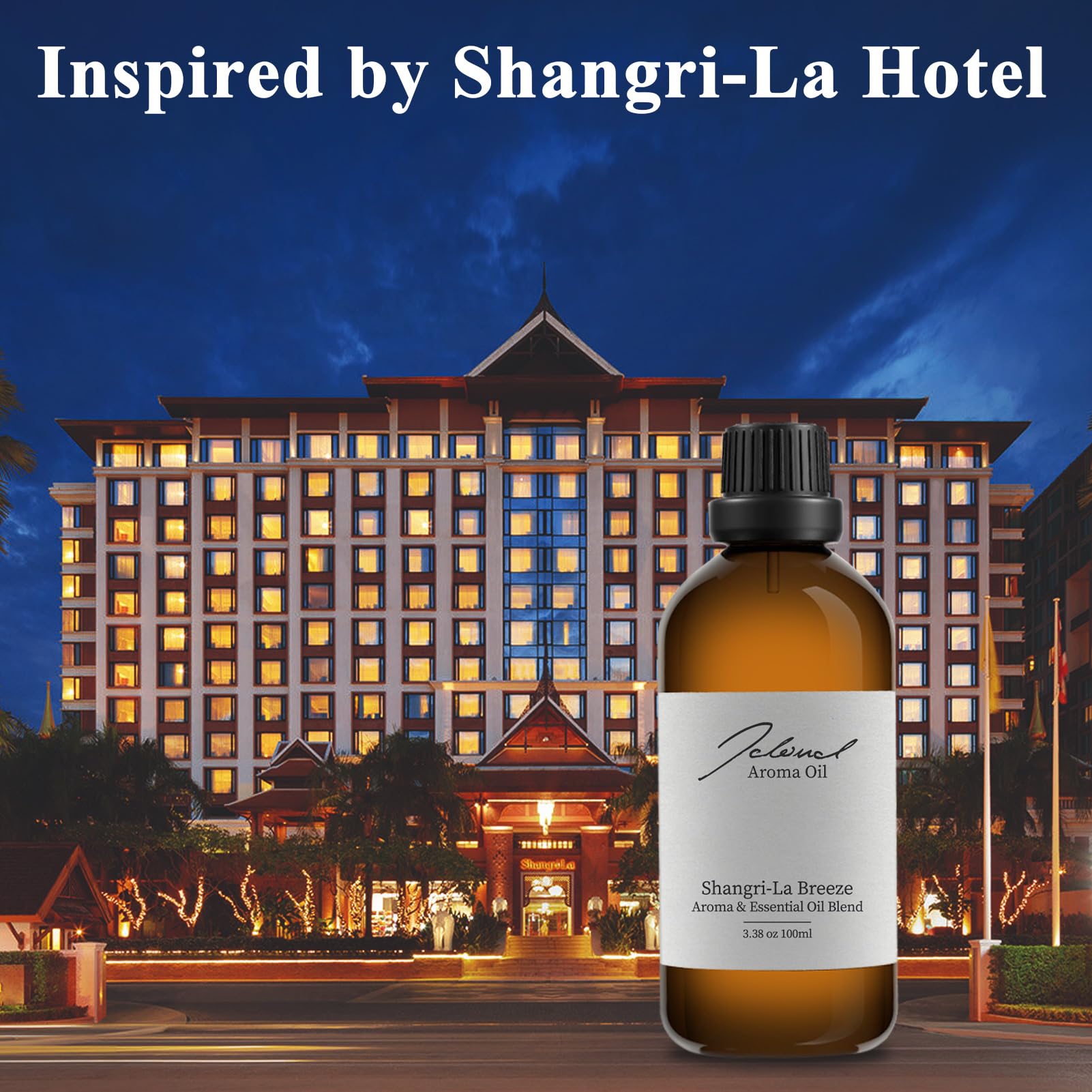 JCLOUD Shangri-La Breeze Essential Oil – Hotel Scent for Diffusers | Cedarwood & Sandalwood 100mL