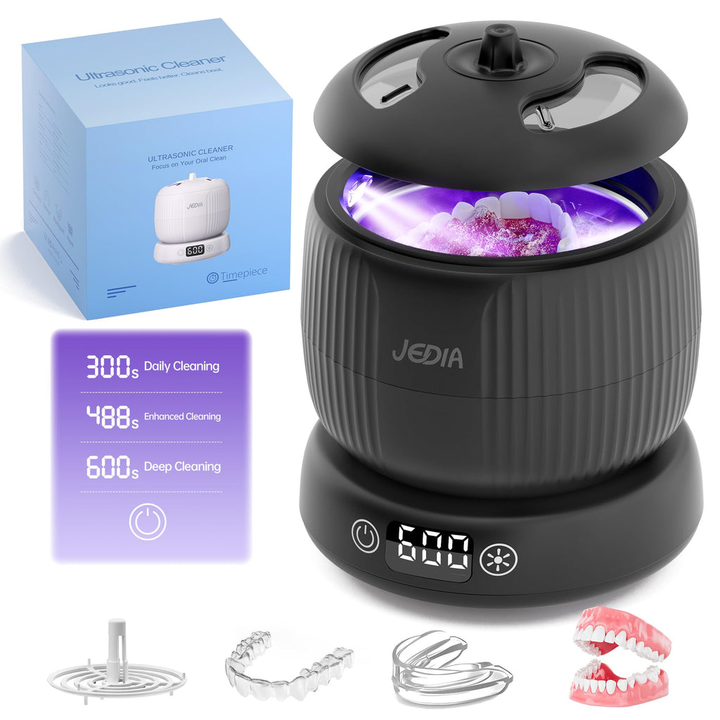 JEDIA 2025 Ultrasonic Retainer Cleaner – 45kHz, 4 Modes, 180ml