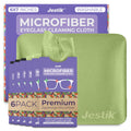 Jestik Microfiber Cleaning Cloths – Lens & Screen Wipes (6-Pack, Black/Olive)